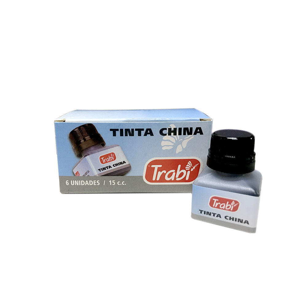 TINTA CHINA TRABI X 15 CC. NEGRA