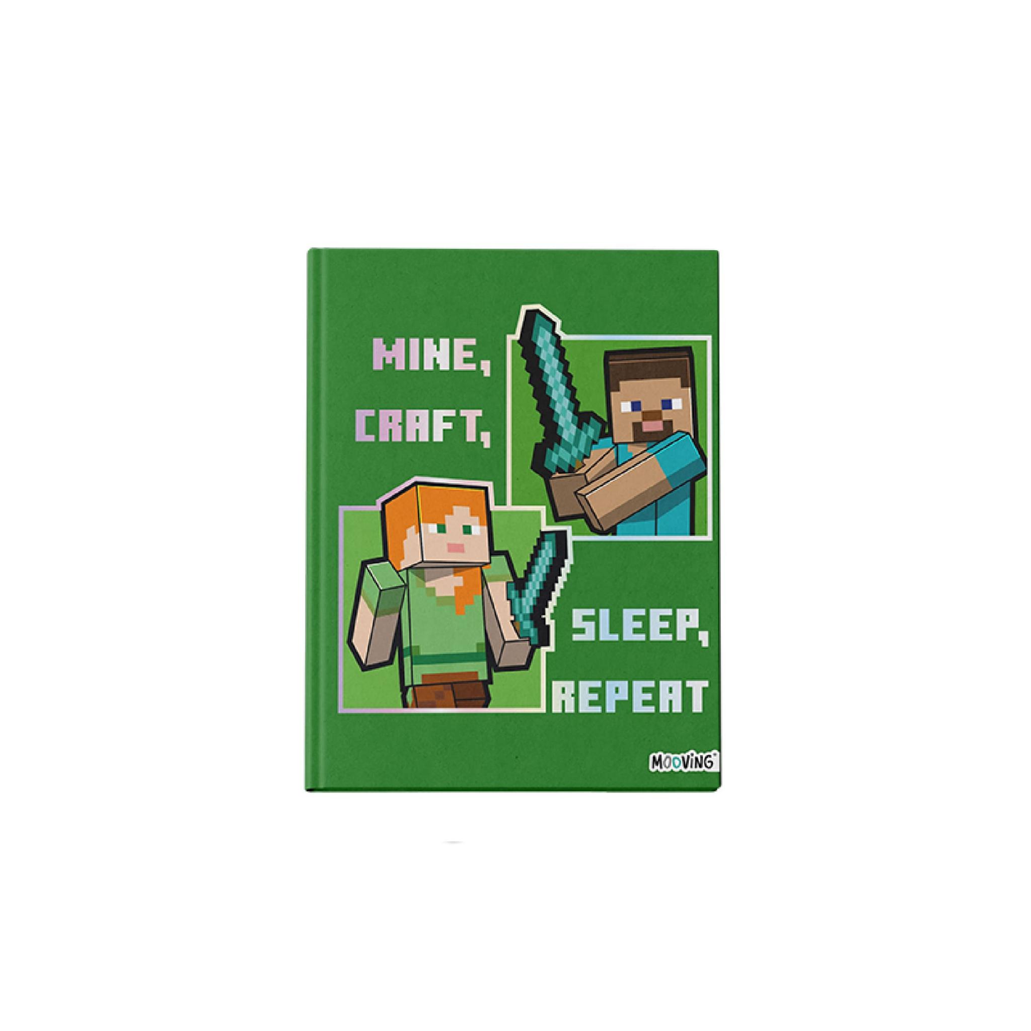 CUADERNO MOOVING T. DURA  X 48 HJS. RAYADO MINECRAFT