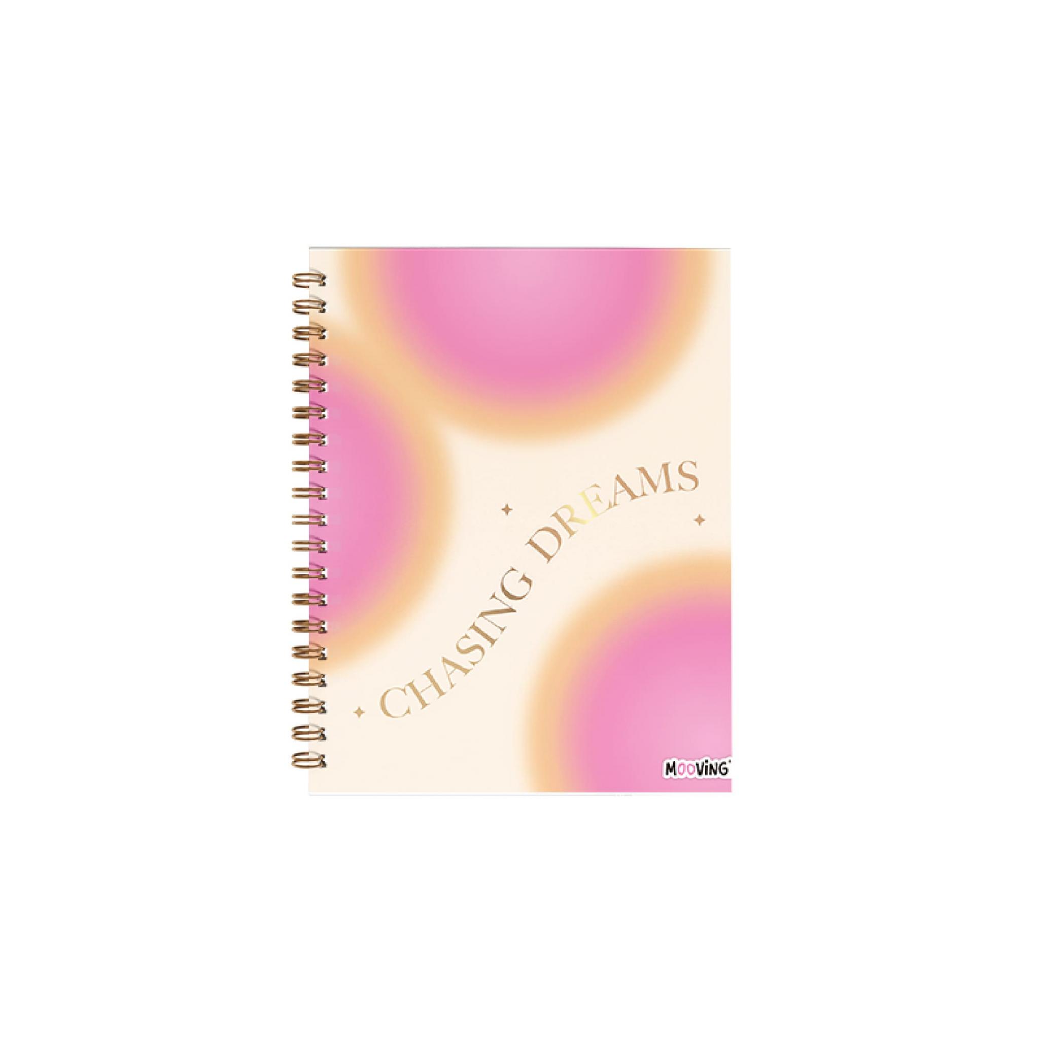 CUADERNO MOOVING 16/21 T. DURA X 80 HJS RAYADO PASTEL