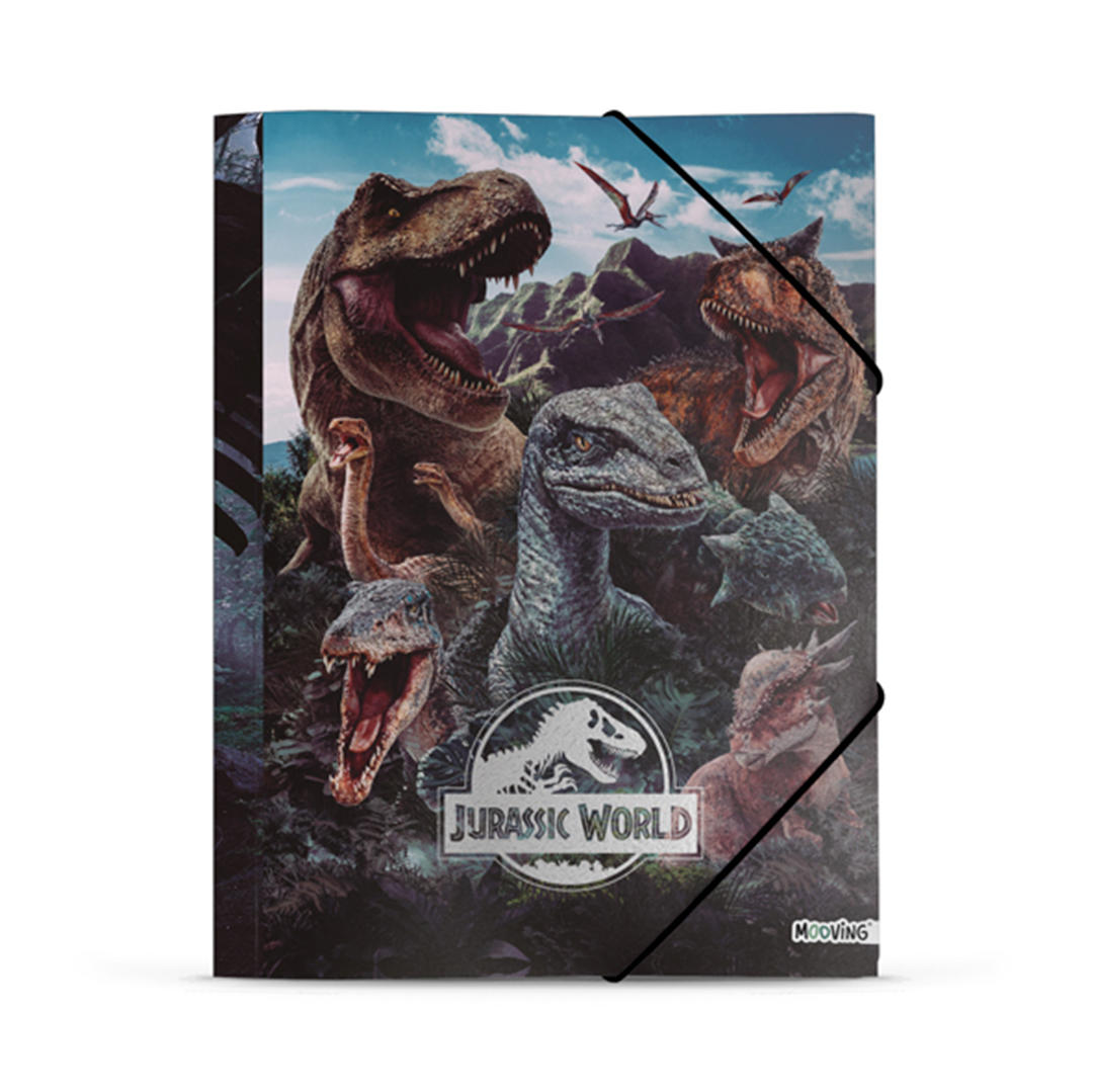 CARPETA MOOVING 3 SOLAPAS OFICIO JURASSIC WORLD