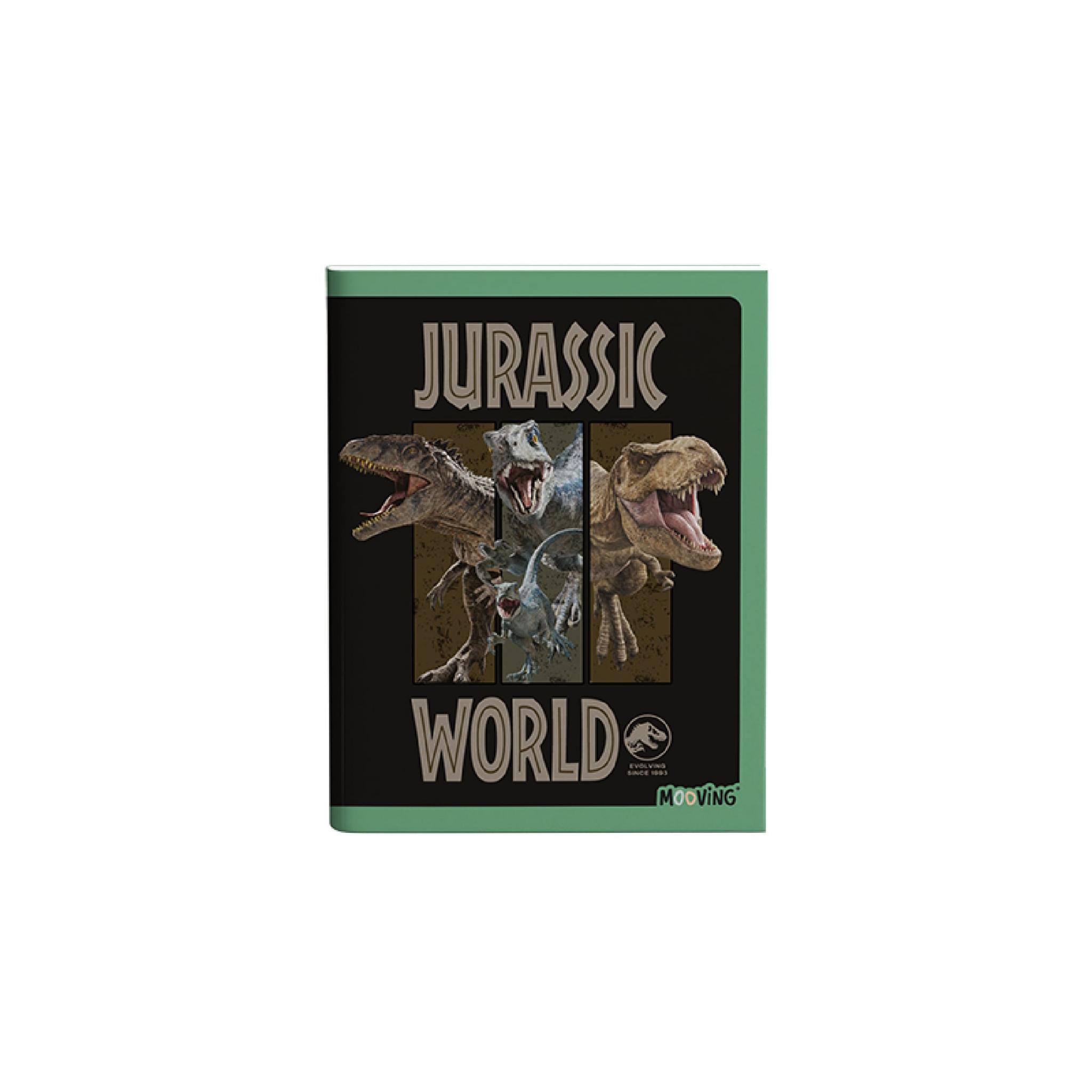 CUADERNO MOOVING T. FLEX  X 48 HJS. RAYADO JURASSIC WORLD