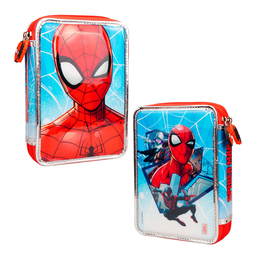 CANOPLA CRESKO DE 2 PISOS PVC SPIDERMAN (HA588) + UTILES