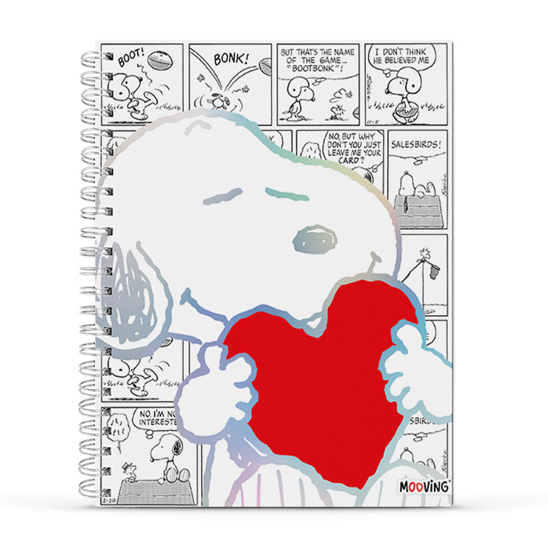 CUADERNO MOOVING 29/7 T. DURA X  96 HJS RAYADO SNOOPY