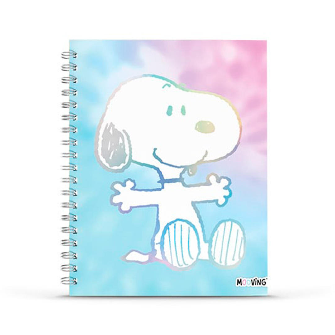 CUADERNO MOOVING 16/21 T. DURA X 80 HJS RAYADO SNOOPY