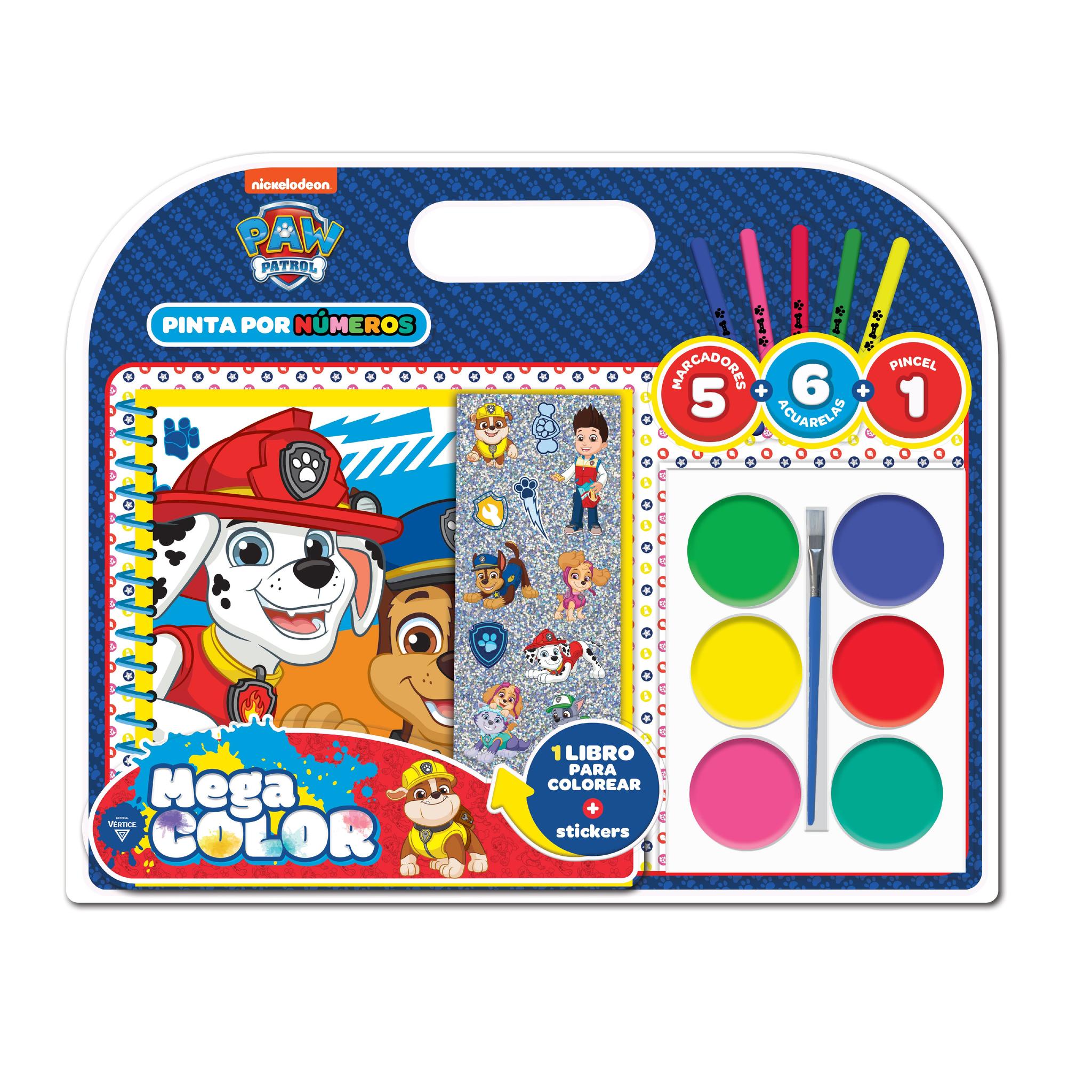 SET VERTICE MEGA COLOR ACUARELAS PAW PATROL (6000)