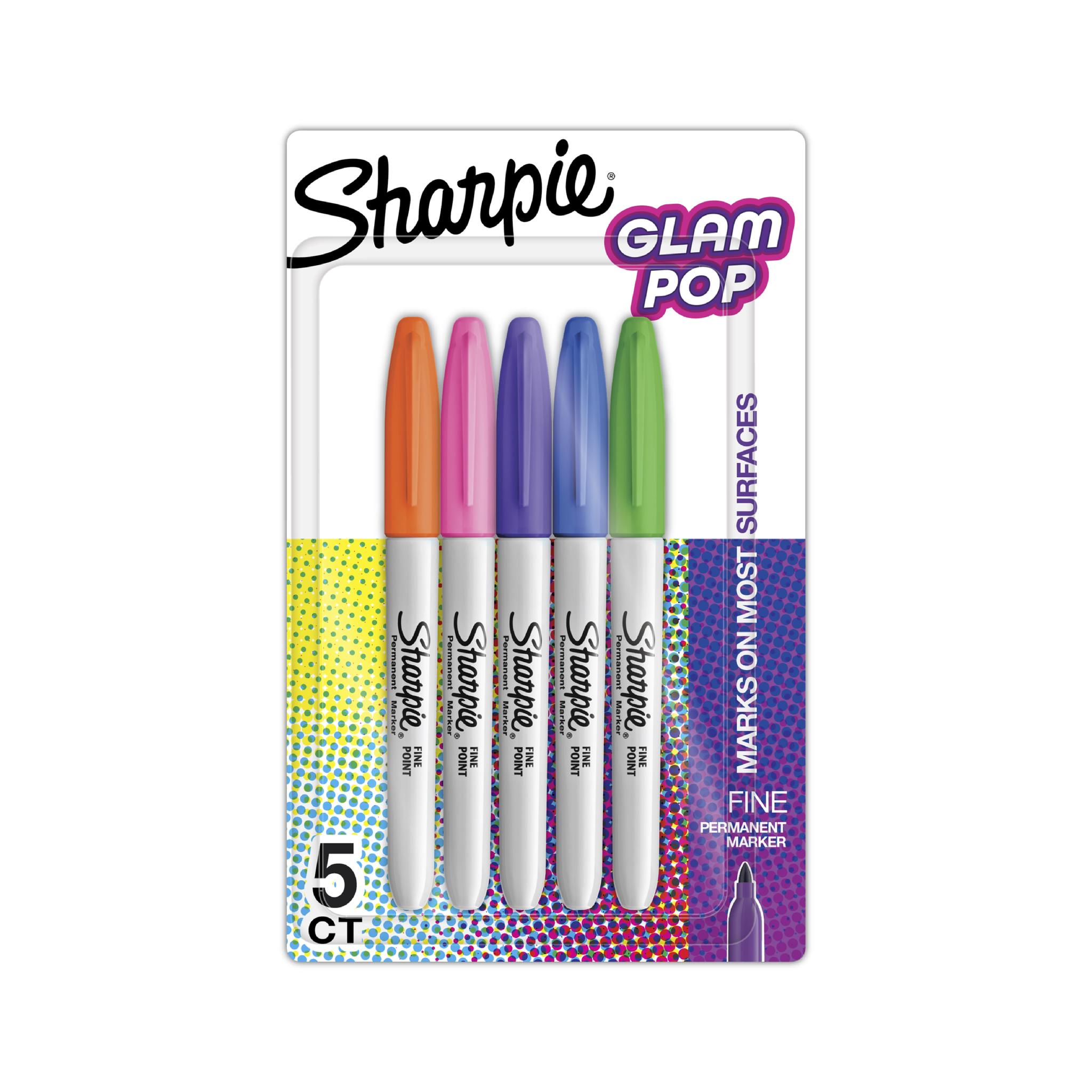 MARCADOR SHARPIE GLAM POP BLISTER X 5 COLORES (2185230)