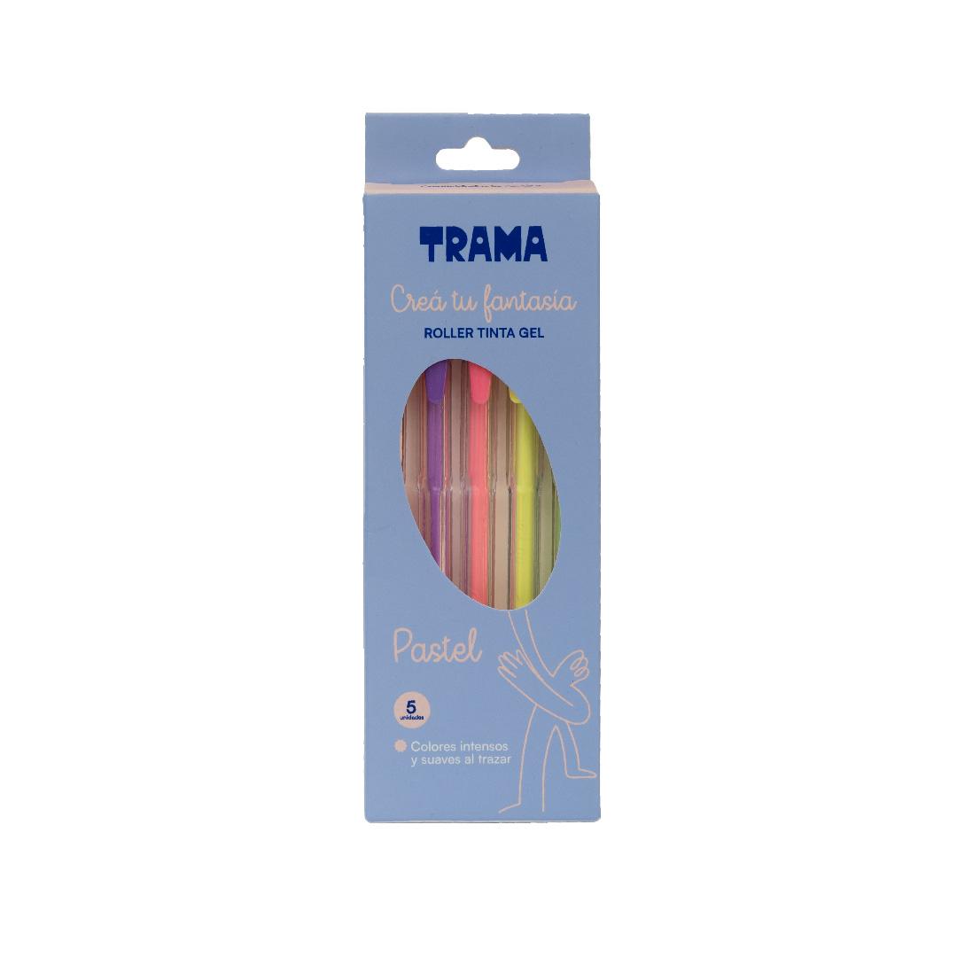 ROLLER BALL TRAMA GEL PASTEL X 5 COLORES