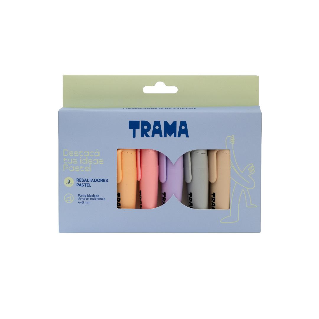 RESALTADOR TRAMA PASTEL BLISTER X 8 U.