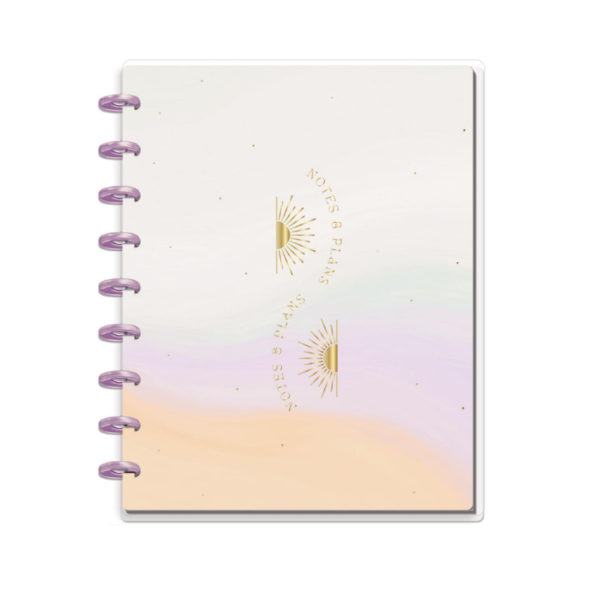 CUADERNO HAPPY PLANNER ATARDECER C/DISCOS X 60 HJS 17X23 CM RAYADO PUNTEADO