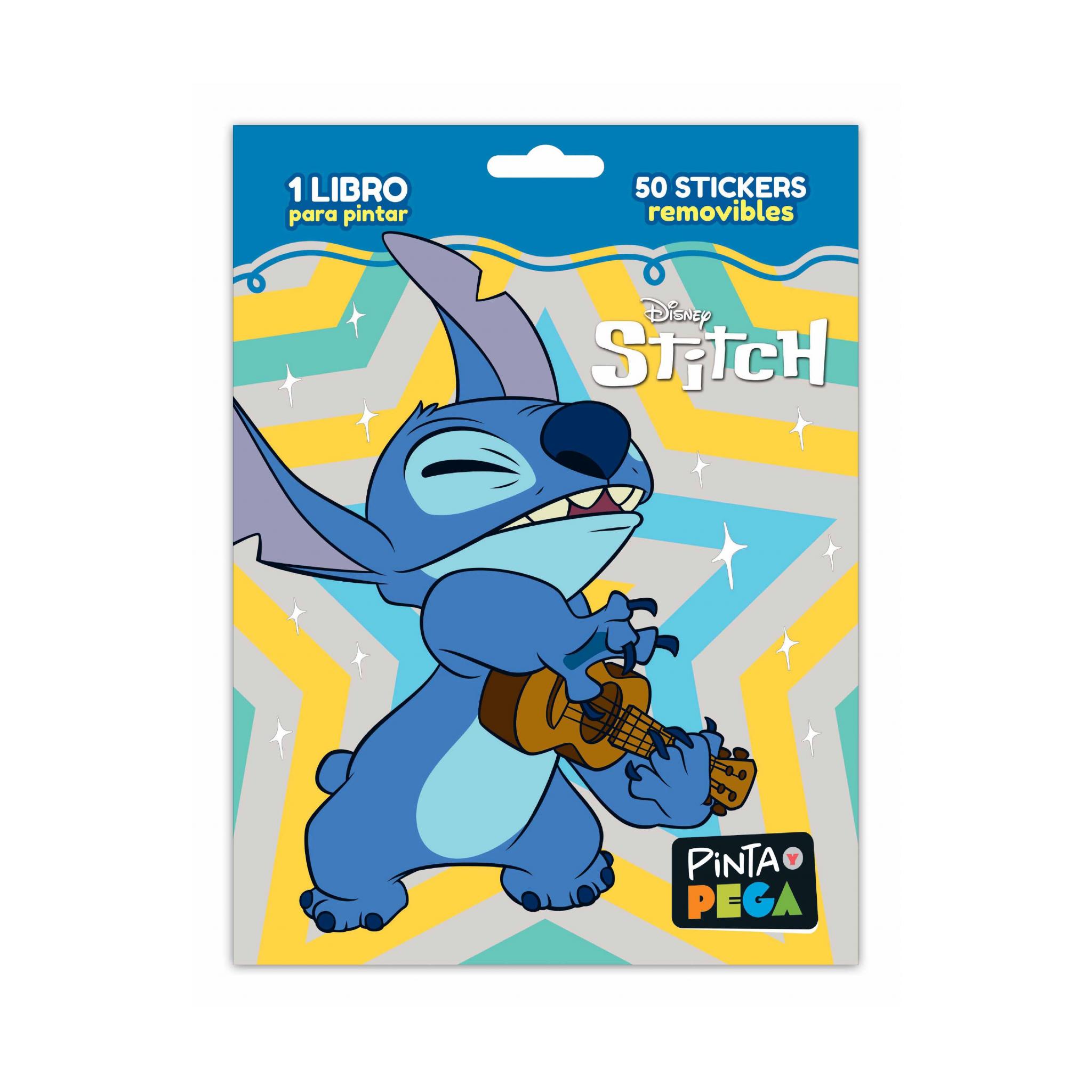 SET VERTICE PINTA Y PEGA STITCH CELESTE (6084)