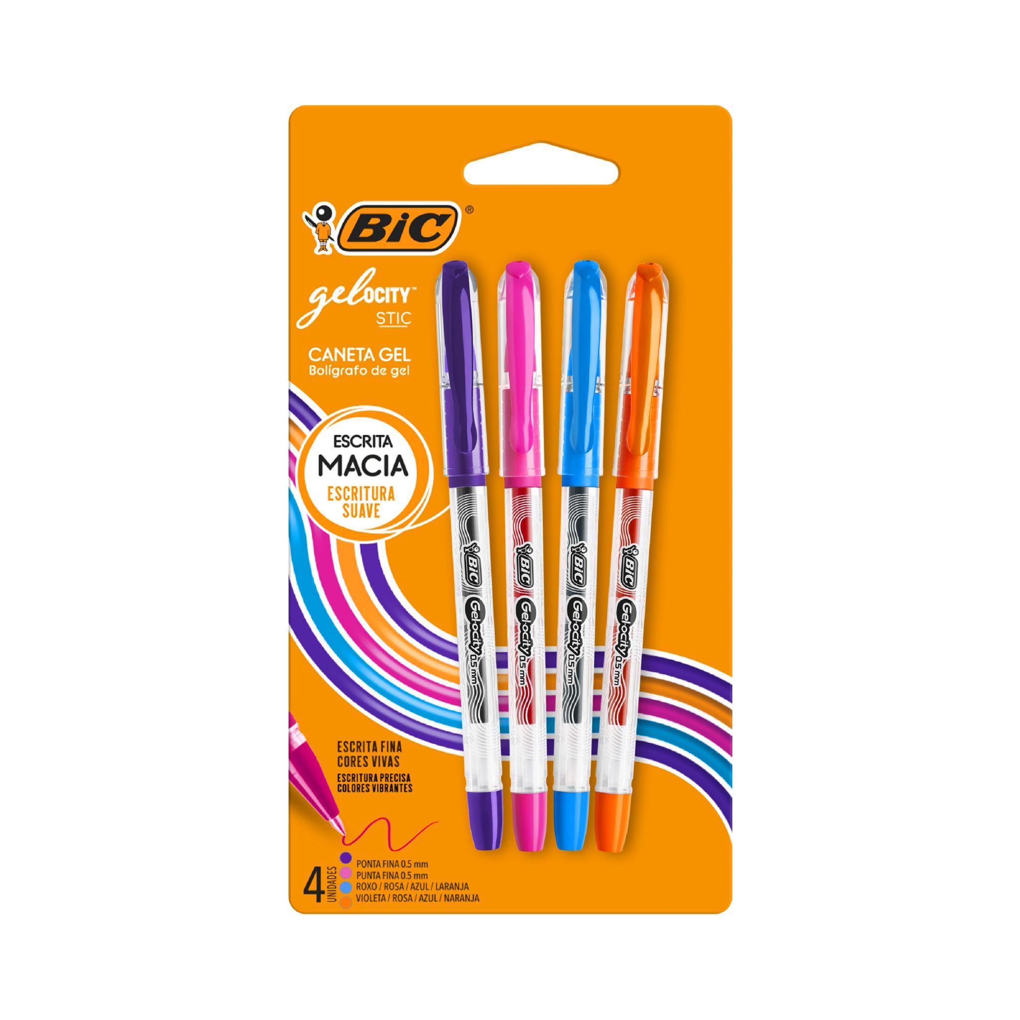 BOLIGRAFO GEL BIC GELOCITY STIC ST X 4 COLORES (522238)