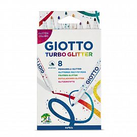 MARCADORES GIOTTO TURBO GLITTER X 8 COLORES