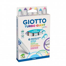 MARCADORES GIOTTO TURBO GIANT X  6 COLORES PASTELES