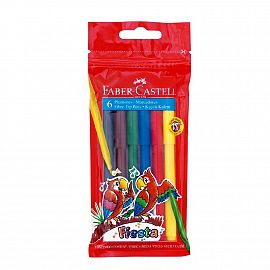 MARCADOR FABER CASTELL FIESTA X 6 COLORES (555302)