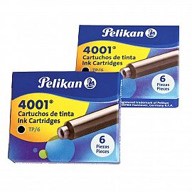 CARTUCHO PELIKAN X 6 UNIDADES NEGRO