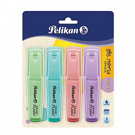 RESALTADOR PELIKAN FLASH PASTEL BLISTER SURTIDO X 4 U.