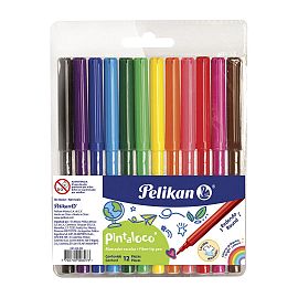 MARCADOR PELIKAN PINTALOCO X 12 COLORES