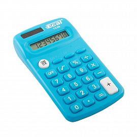 CALCULADORA ECAL DE BOLSILLO TC 59 8 DIGITOS CELESTE