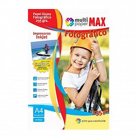 PAPEL MAX GLOSSY A4 DE 235 GRS.X 20 HJS.(892304)