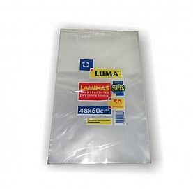 LAMINA LUMA PLASTICA P/FORRAR DE 48 X 60 CM. X 50 UNIDADES