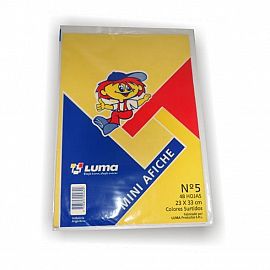 PAPEL AFICHE LUMA OFICIO X 50 HJS. COLORES SURTIDO