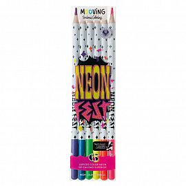 LAPICES DE COLORES MOOVING NEON X 6 LARGOS