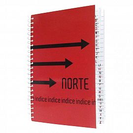 LIBRETA NORTE 7070 C/ESPIRAL E INDICE  (15.5 X 10.5 CM)