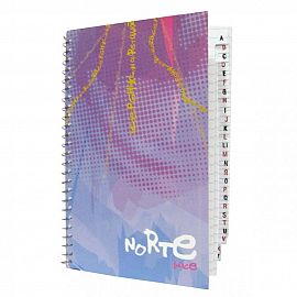 LIBRETA NORTE 7090 C/ESPIRAL E INDICE  (17 X 11 CM)