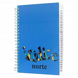 LIBRETA NORTE 7050 C/ESPIRAL E INDICE  (14 X 9.5 CM)