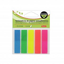 NOTAS ADHESIVAS PIZZINI BANDERITA NEON 5 X 25 U. (12502)