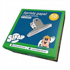 APRIETA PAPEL SIFAP DE METAL NIQUELADO NRO.50  (5 CM)