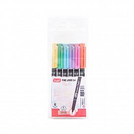 MICROFIBRA TRABI FINE LINER PASTEL BLISTER X 6 COLORES