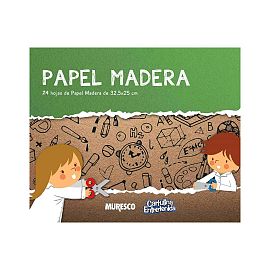 BLOCK CARTULINA MURESCO 32,5 X 25 CM X 24 HJS. PAPEL MADERA