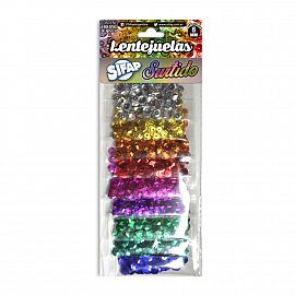 LENTEJUELAS SIFAP SURTIDA X 9 COLORES X 3 GRS. C/U