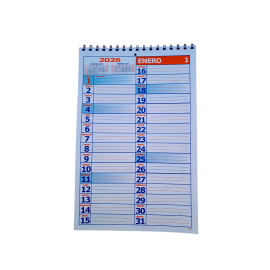 ORGANIZADOR MENSUAL 2026 DE 22 X 35 CM (AG-2)