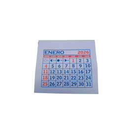 CALENDARIO MENSUAL 2026 MIGNON DE 5 X 5 CM (ML-5)