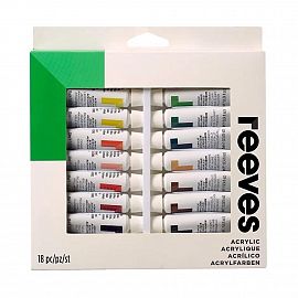 SET ACRILICO REEVES X 18 POMOS SURTIDOS X 10 ML. (8493201)