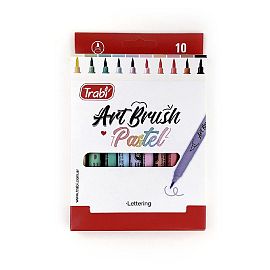 MARCADOR TRABI ART BRUSH PASTEL PUNTA PINCEL BLISTER X 10 COLORES