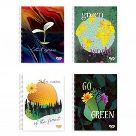 CUADERNO RIVADAVIA TEENS LOVE U NATURE 29/7 X 150 HJS. CUADRIC. C/SEP.