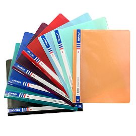 CARPETA TRAMA TAPA CRISTAL A4 V/COLORES