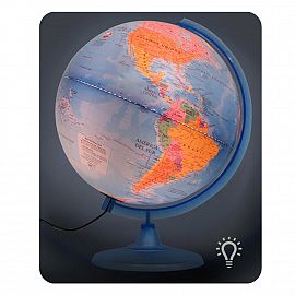 GLOBO TERRAQUEO PLOW BASE  PLASTICO 30 CM. C/LUZ (307LW)