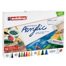 MARCADOR EDDING ACRYLIC SET REALISTA X 12 UNIDADES