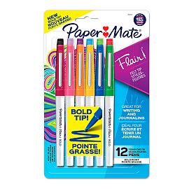 MARCADOR PAPER MATE FLAIR BOLD BLISTER X 12 U. SURTIDOS (2125414/2127323)