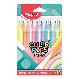 MARCADOR MAPED COLOR PEPS PASTEL  X 10 COLORES (845469)