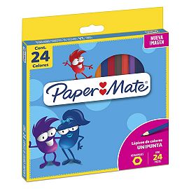 LAPICES DE COLORES PAPER MATE X 24 COLORES LARGOS (G10413)