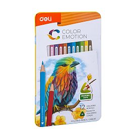 LAPICES DE COLORES DELI COLOR EMOTION LATA  X 12 COLORES