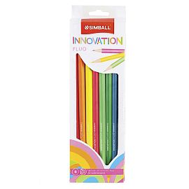 LAPICES DE COLORES SIMBALL INNOVATION FLUO X 8 LARGOS