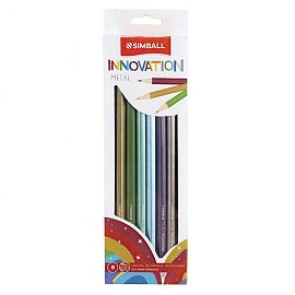 LAPICES DE COLORES SIMBALL INNOVATION METALICOS X 8 LARGOS