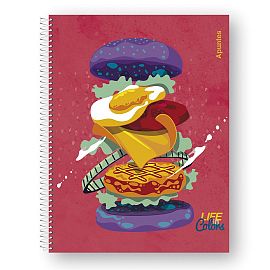 CUADERNO APUNTES LIFE IN COLORS 29/7 X 80 HJS.  RAYADO