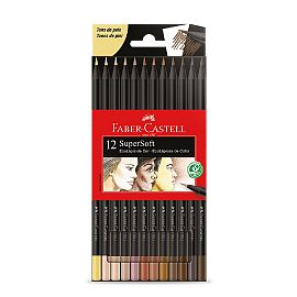 LAPICES DE COLORES FABER CASTELL X 12 SUPER SOFT TONOS PIEL (210713)